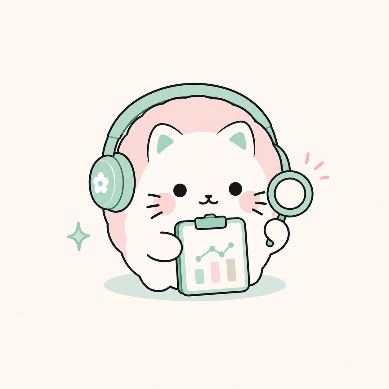 日檢喵每日學習路線功能插畫